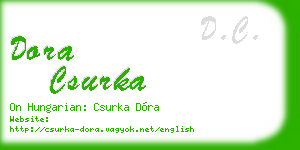 dora csurka business card
